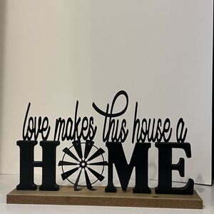 Black Home  Decor Sign